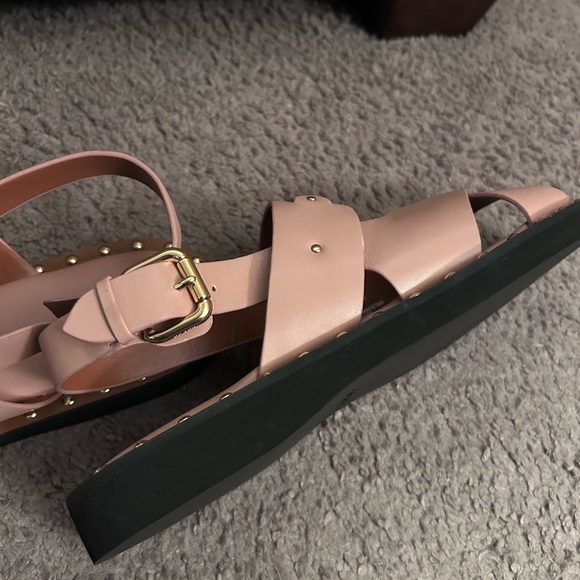 Coach Sandals with Criss-Cross Straps and Studded Sole - Picture 10 of 13